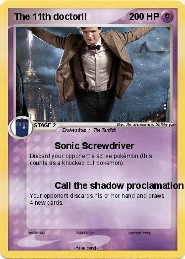 Pokemon The 11th doctor!!