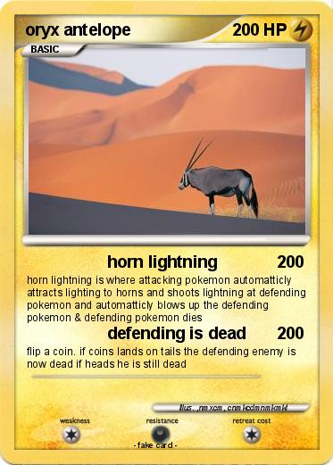 Pokemon oryx antelope