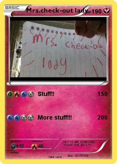 Pokemon Mrs.check-out lady