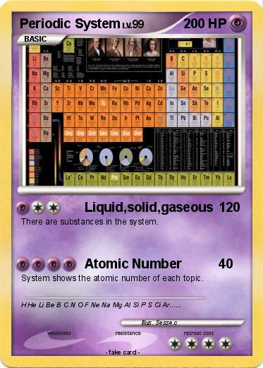 Pokemon Periodic System