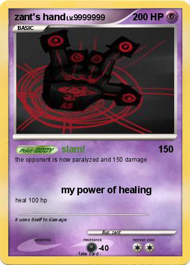 Pokemon zant's hand