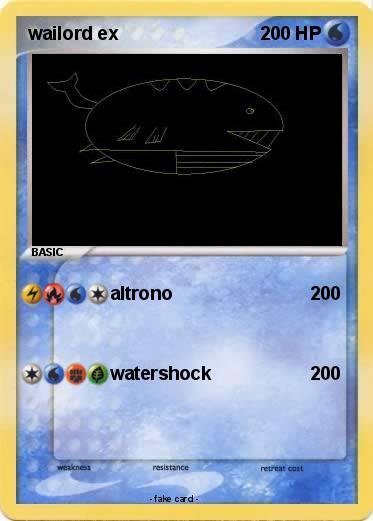 Pokemon wailord ex