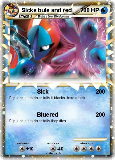 Pokemon Sicke bule and red