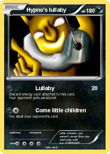 Pokemon Hypno's lullaby