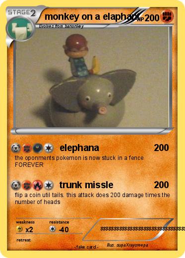 Pokemon monkey on a elaphant