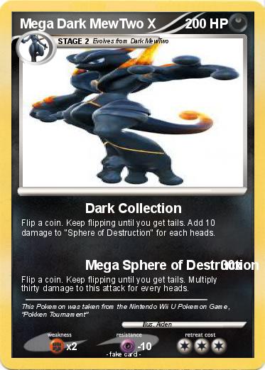 Pokemon Mega Dark MewTwo X