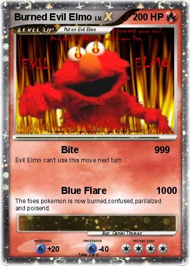 Pokemon Burned Evil Elmo