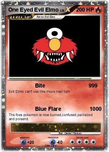 Pokemon One Eyed Evil Elmo