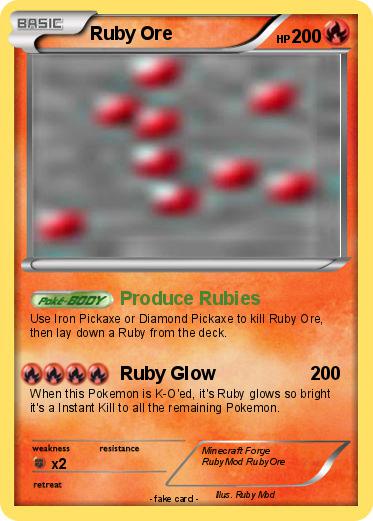 Pokemon Ruby Ore Pokemon Ruby Ore