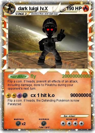 Pokemon dark luigi lv.X