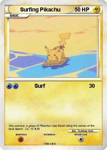 Pokemon Surfing Pikachu