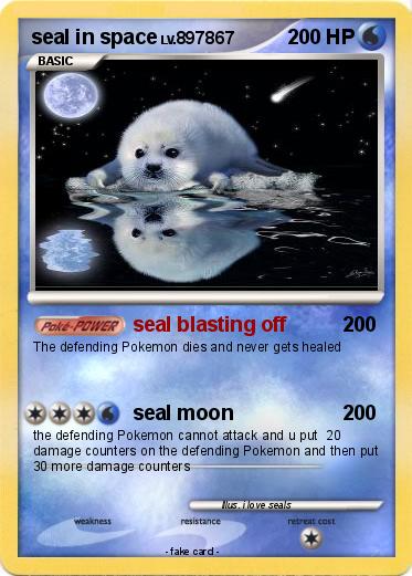 Pokemon seal in space