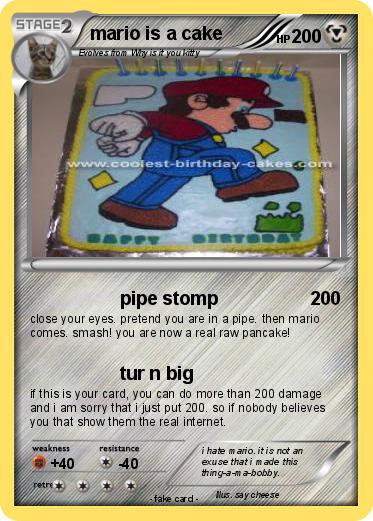 Pokemon mario is a cake