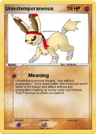 Pokemon Uniextemporaneous