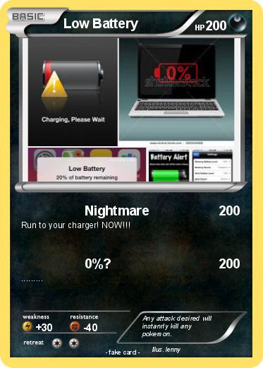 Pokemon Low Battery