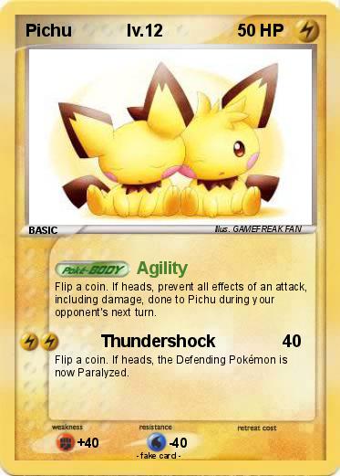 Pokemon Pichu            lv.12