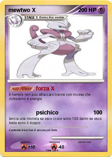Pokemon mewtwo X