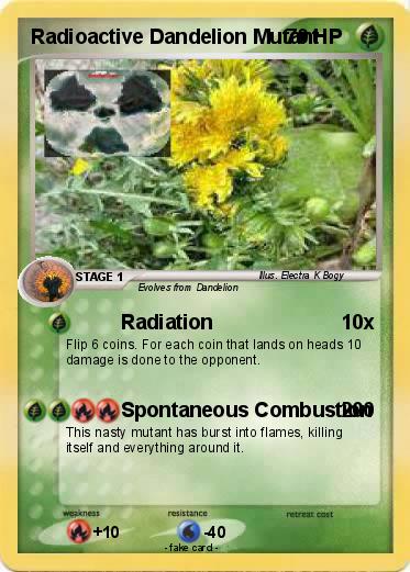 Pokemon Radioactive Dandelion Mutant