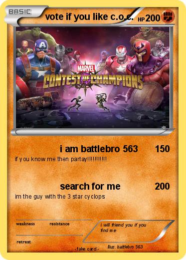 Pokemon vote if you like c.o.c.