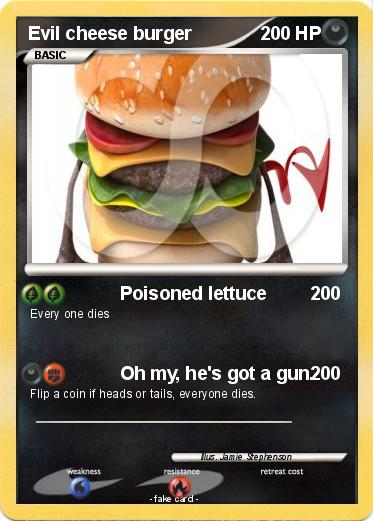 Pokemon Evil cheese burger