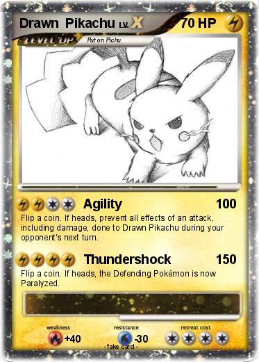 Pokemon Drawn  Pikachu