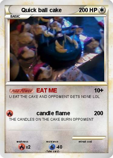 Pokemon Quick ball cake