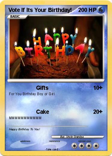 Pokemon Vote If Its Your Birthday!