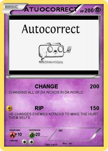 Pokemon ATUOCORRECT