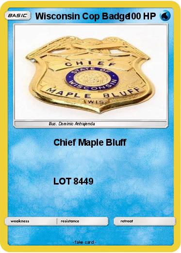 Pokemon Wisconsin Cop Badge