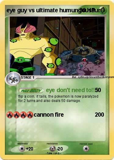 Pokemon eye guy vs ultimate humungousaur