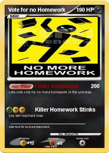 Pokemon Vote for no Homework