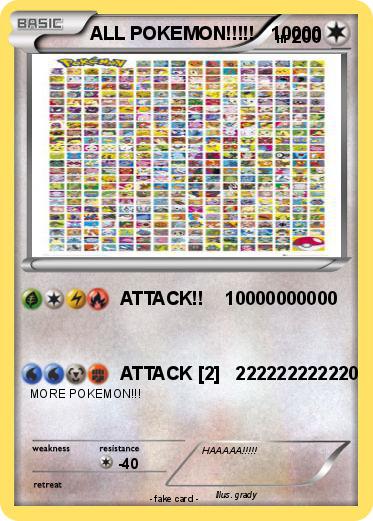 Pokemon ALL POKEMON!!!!!   10000