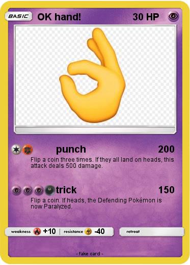 Pokemon OK hand!
