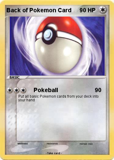 Pokemon Back of Pokemon Card