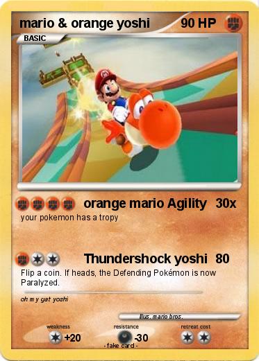 Pokemon mario & orange yoshi