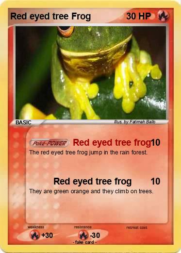 Pokemon Red eyed tree Frog