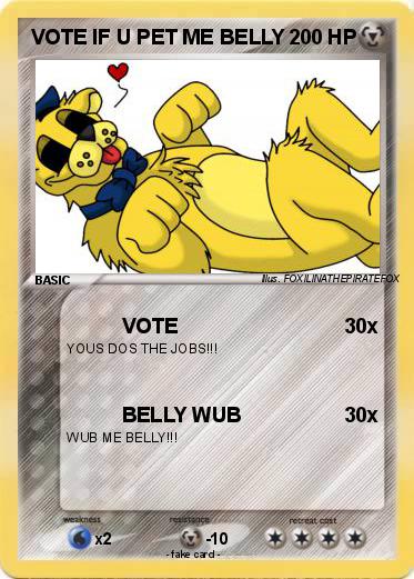 Pokemon VOTE IF U PET ME BELLY