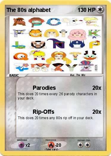 Pokemon The 80s alphabet