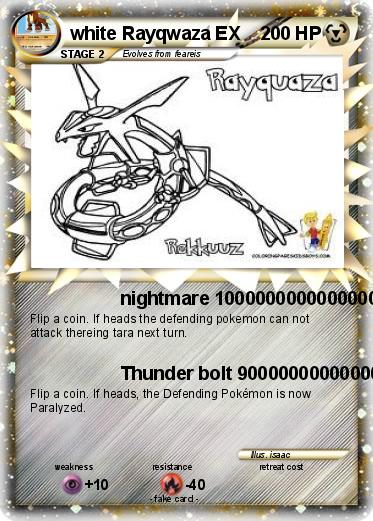 Pokemon white Rayqwaza EX