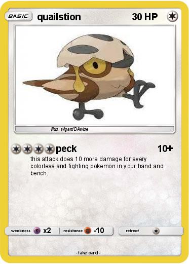 Pokemon quailstion