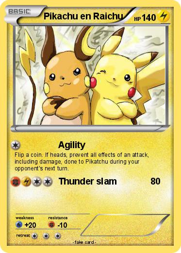 Pokemon Pikachu en Raichu