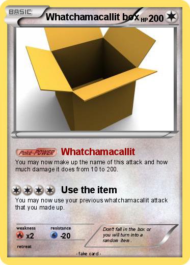 Pokemon Whatchamacallit box