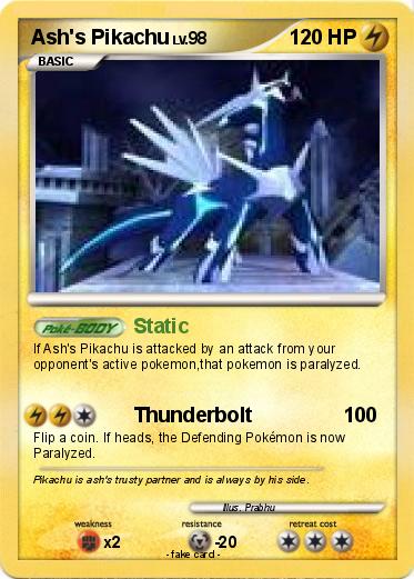 Pokemon Ash's Pikachu