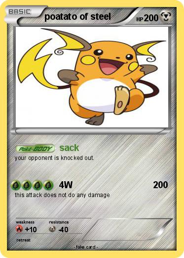 Pokemon poatato of steel