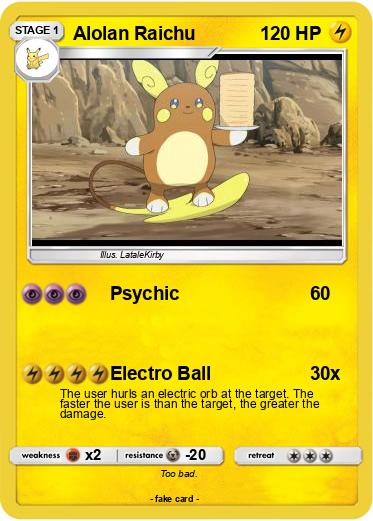 Pokemon Alolan Raichu