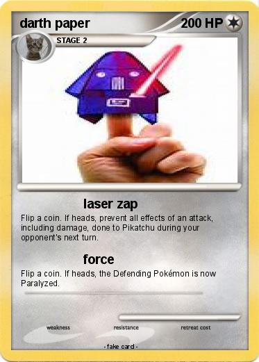 Pokemon darth paper