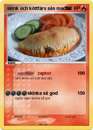 Pokemon skink och köttfärs sås macka