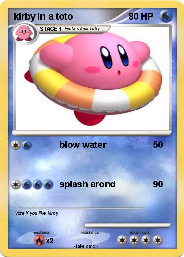 Pokemon kirby in a toto Pokemon kirby in a toto
