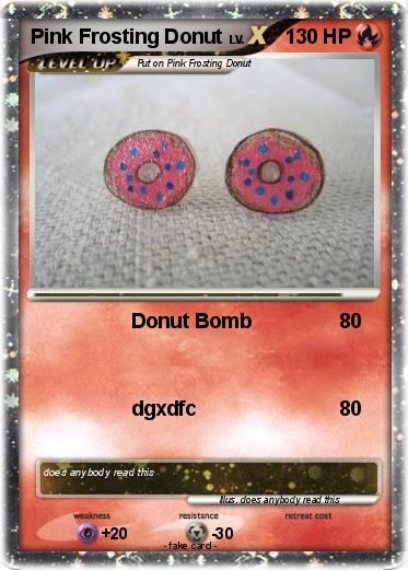 Pokemon Pink Frosting Donut