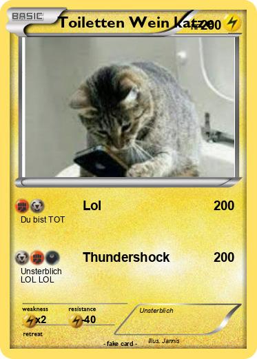 Pokemon Toiletten Wein katze